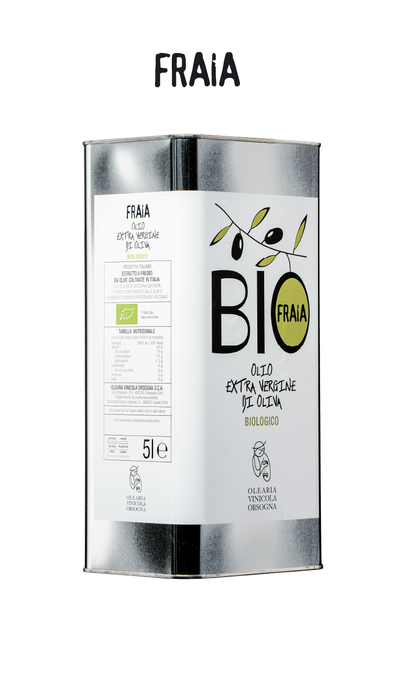 FRAIA Olio extravergine di oliva 5L biologico